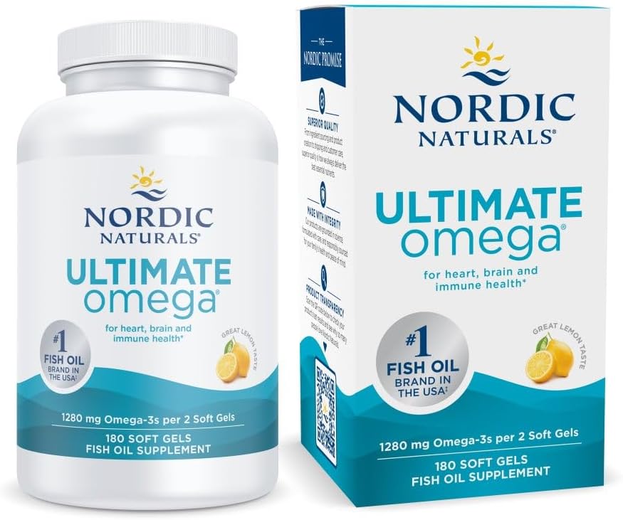 Nordic Naturals Ultimate Omega 1280 mg Lemon Flavor - 90 softgels