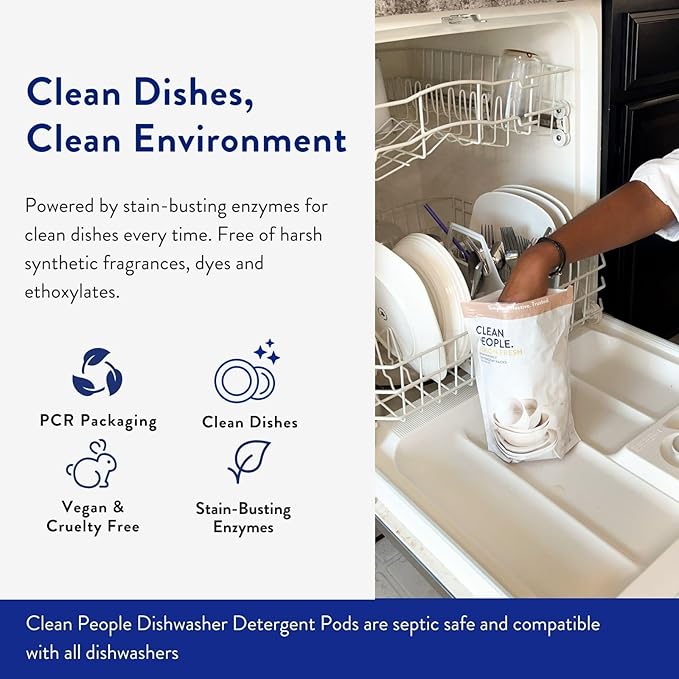The Clean People Dishwasher Detergent Pods - Peppermint