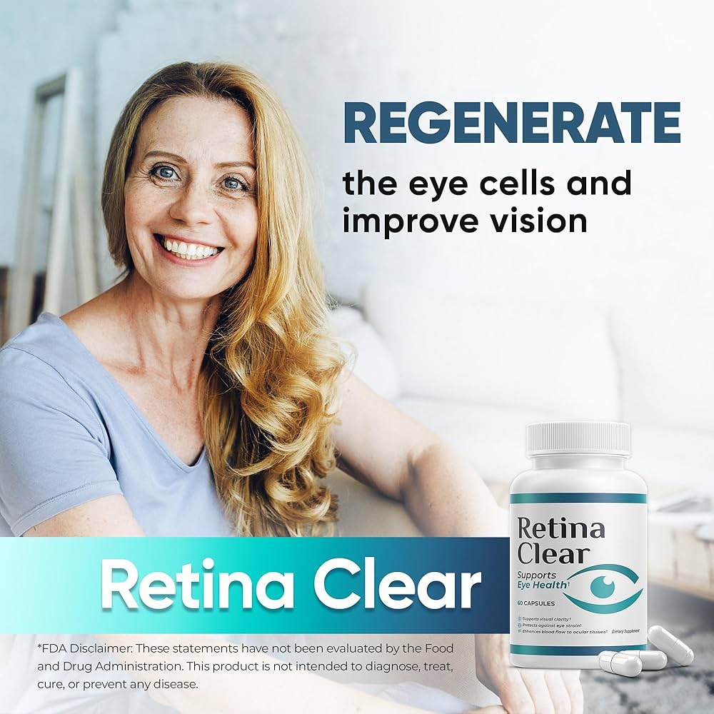 Retina Clear Vision Support Supplement – Eye Health Formula with Lutein, Zeaxanthin - 60 capsules