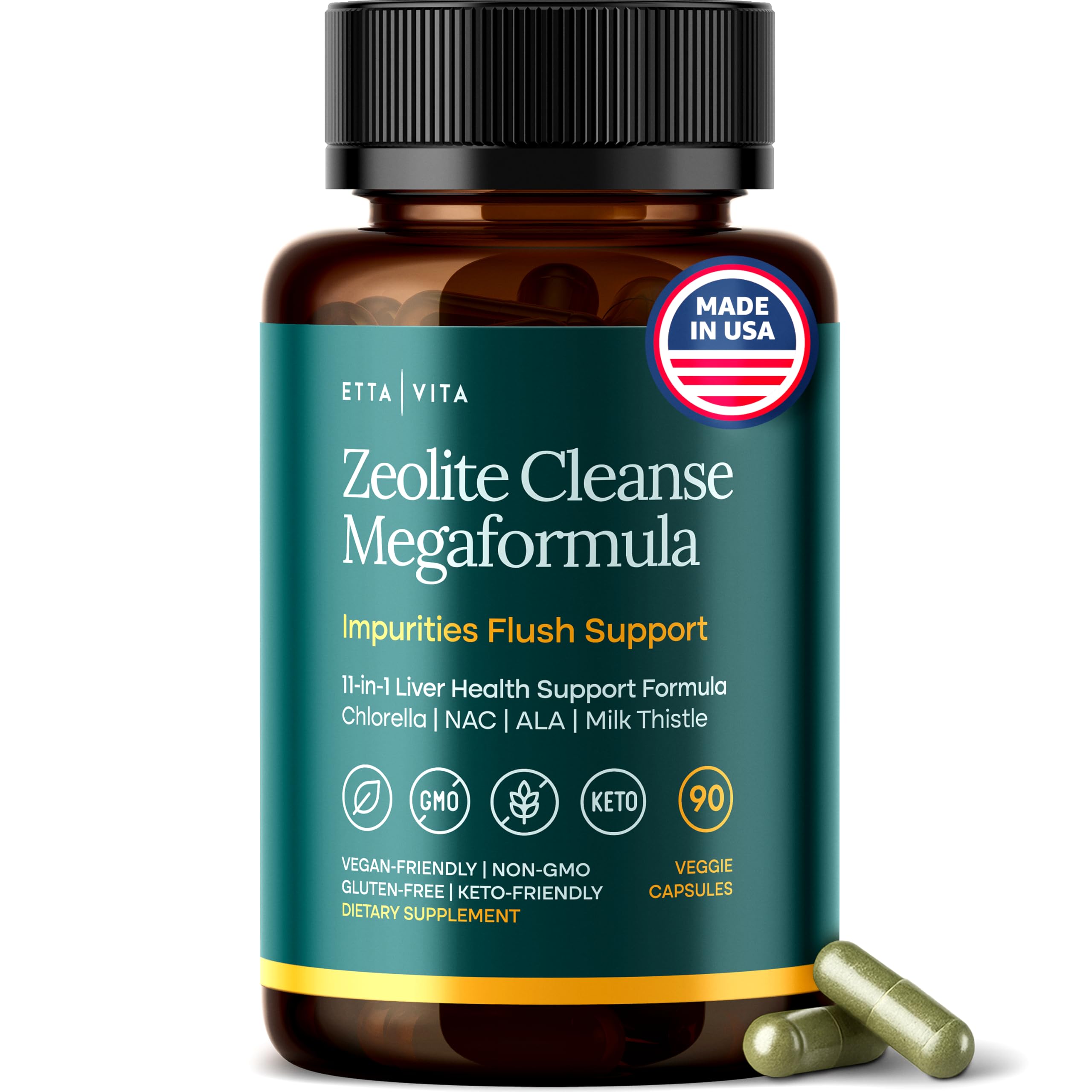 Liver Cleanse Detox & Repair Zeolite Cleanse mega formula for Heavy Metal Detox, Gut Health