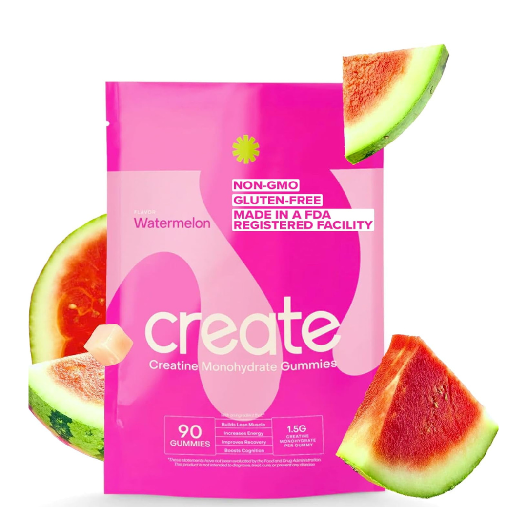Watermelon flavor of  'create' creatine gummies