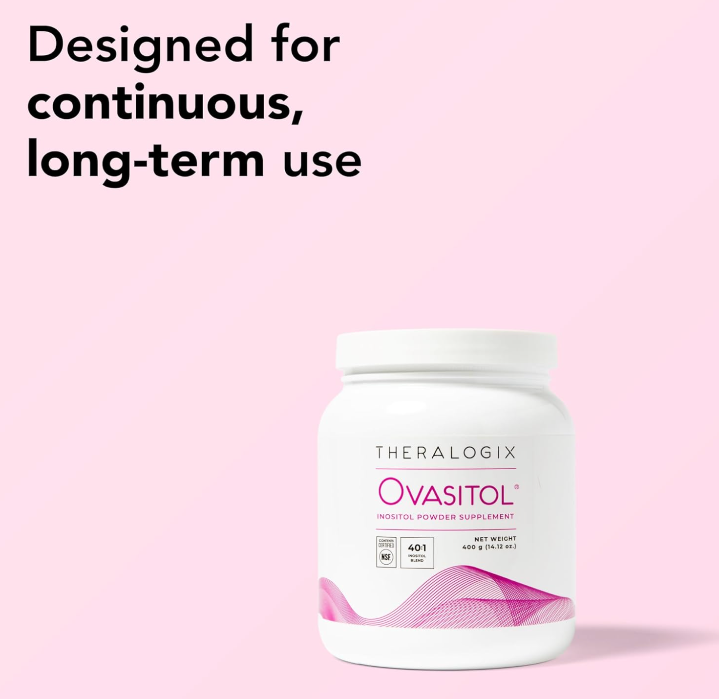 Theralogix Ovasitol Inositol Powder Supplement - 90 days supply