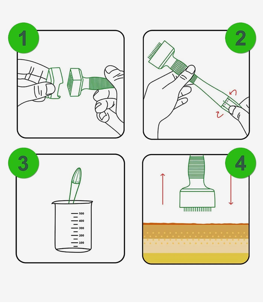 Koi Beauty Adjustable Microneedle Derma Stamp - Professional Derma Stamp for Men Women, Advanced Adjustable Microneedle Stamp Pen