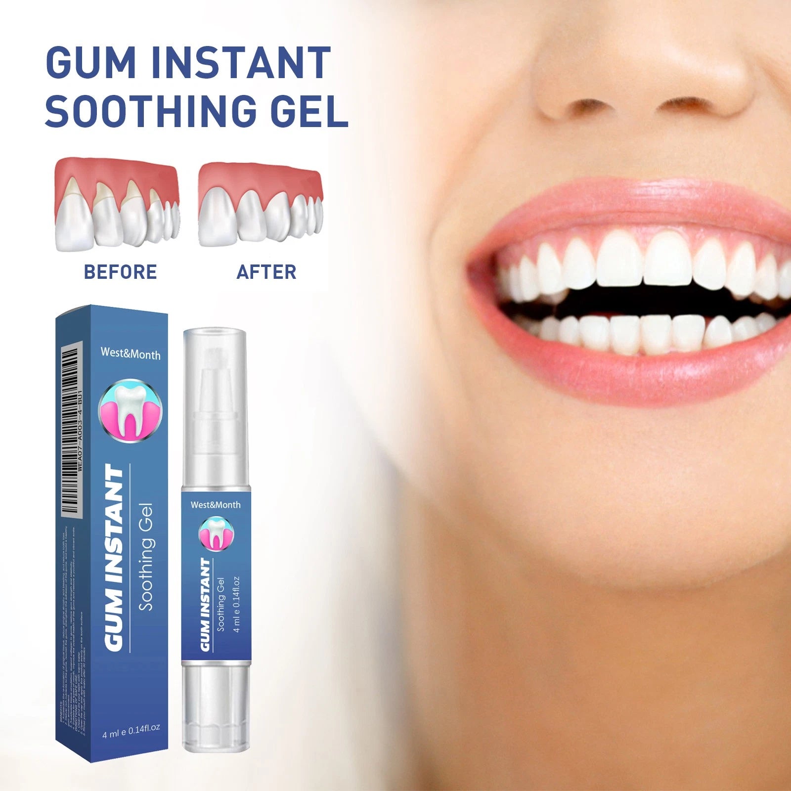 Gum Protect Repair Gel - Gum Instant Soothing Gel Receding Gums Therapy Inflammation Care Relief Gel