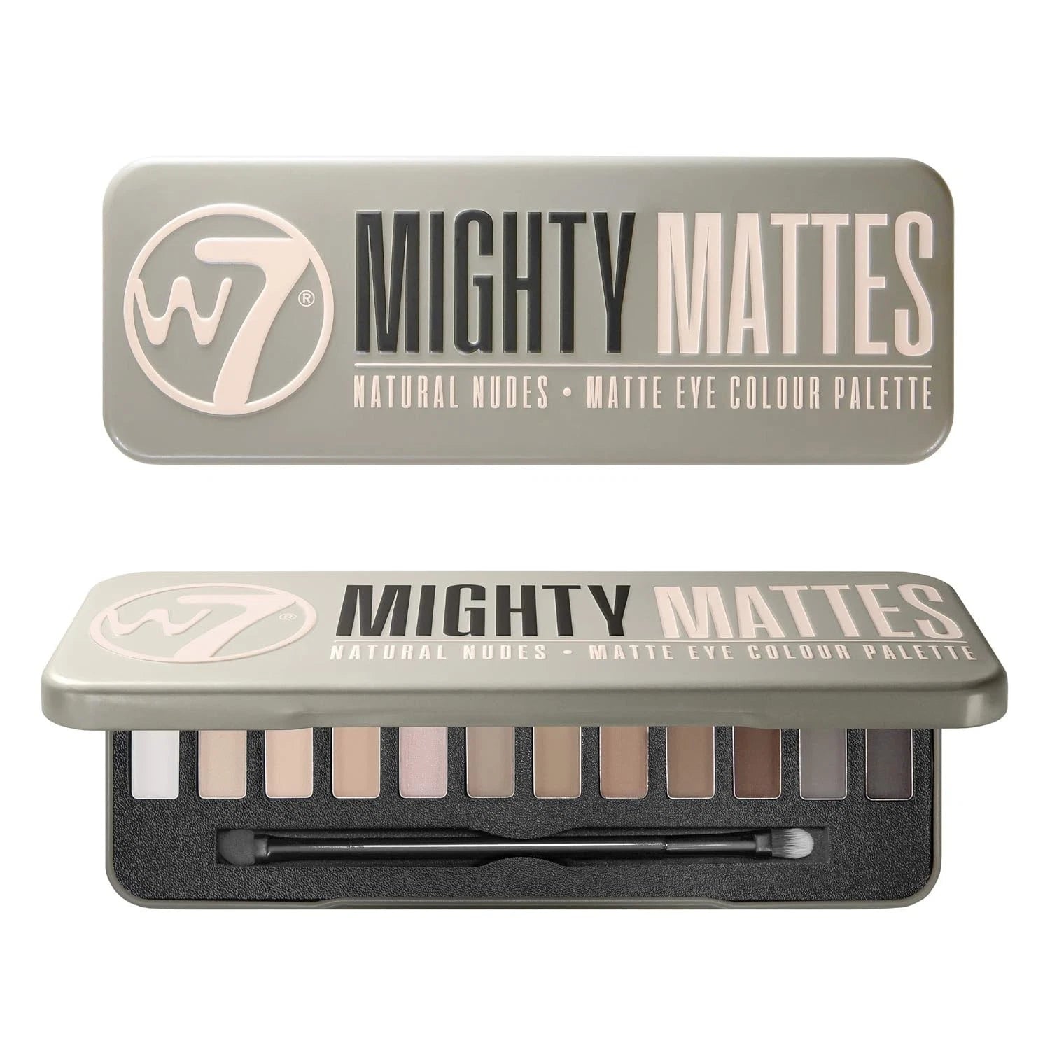 W7 Mighty Mattes Eyeshadow 12 Matte Nude Colours – Palette